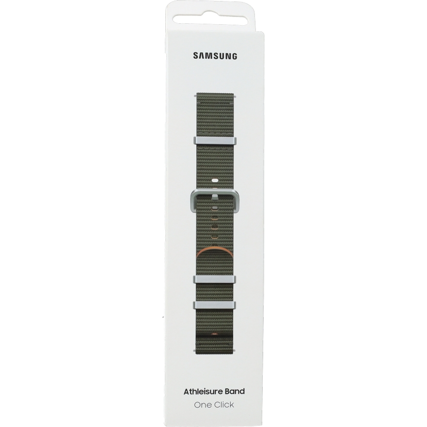 Pasek Samsung Athleisure Band One Click S / M 20mm do Samsung Galaxy Watch FE/7/6/6 Classic/5/5 Pro/4/4 Classic, ciemnozielony